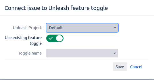 Jira Server - Add Existing toggle